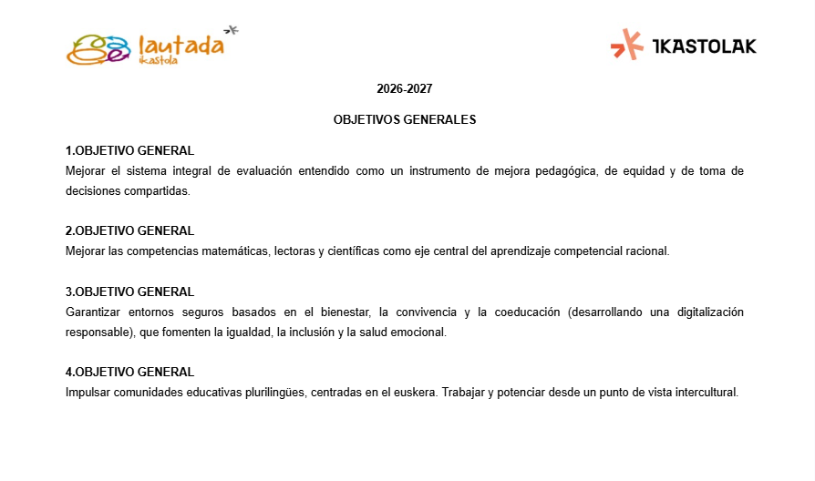 OBJETIVOS GENERALES